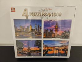 Neu - King -  Puzzle 4x1000tlg. Städte