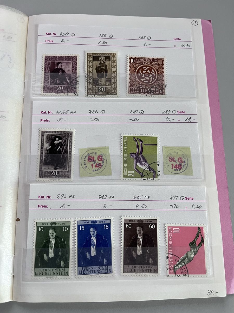 Tutti i francobolli: Briefmarken Auswahlheft Liechtenstein – Usato da Römerswil LU venduto da manuscha_ 3
