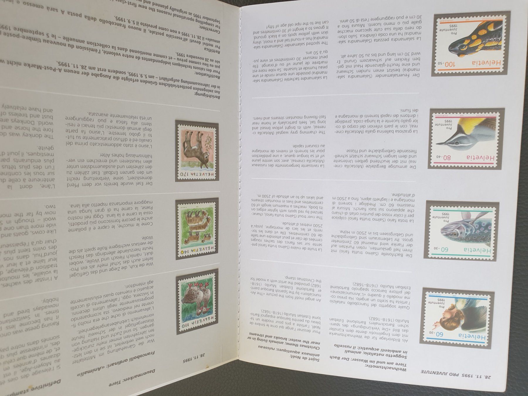 Tutti i francobolli: Jahresbuch CH Briefmarken 1995  postfrisch Top – Nuovo (secondo la descrizione) da Frauenfeld venduto da Kasico 8