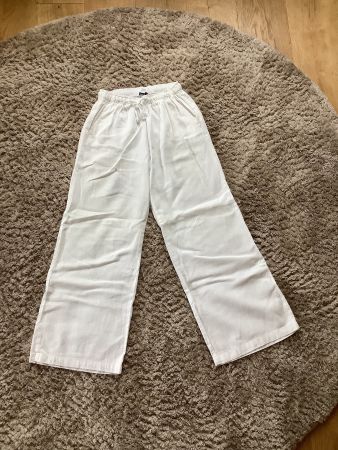Sommerliche Leinenhose weiss Gr. XS leicht und luftig