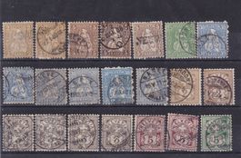 6 Stk. CH Briefmarken-Steckkarten "Altschweiz"