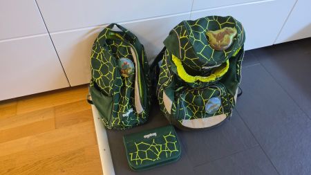 Ergobag Schulrucksack Set grün - guter Zustand