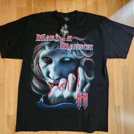 Marilyn Manson T-Shirt Schwarz mit Print Grösse L Neu