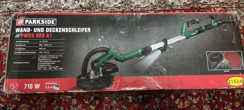 Smerigliatrice Da Parete E Soffitto PWDS 920 A1 - 710W, Velocità Regolabile 800-1800 Giri/min, Con Aspirazione Polvere - Foto 10