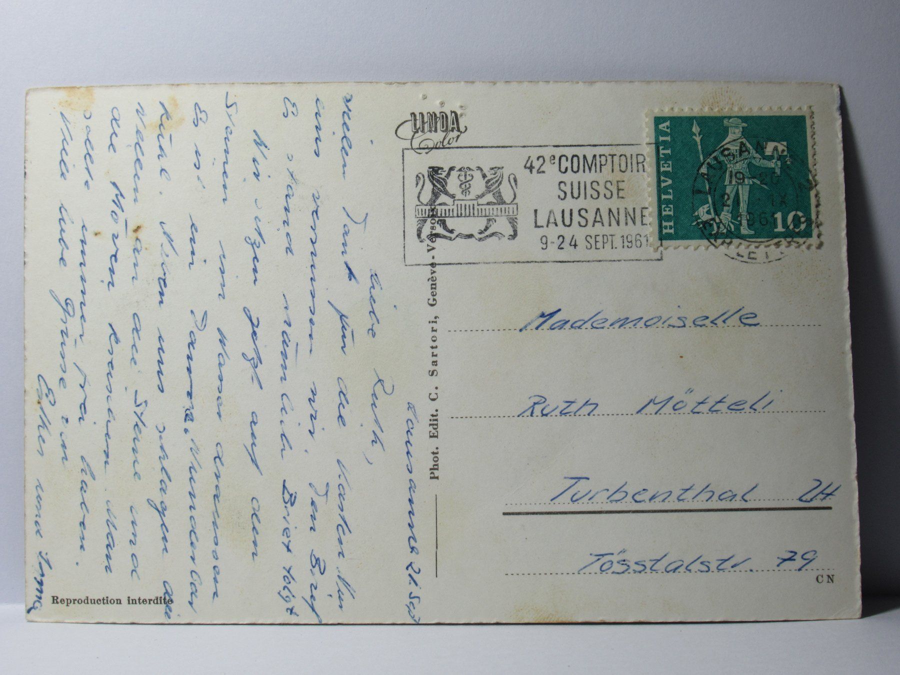 Cartes postales: Lausanne  1961 – D'occasion à Grenchen par Bluemchen1900 1
