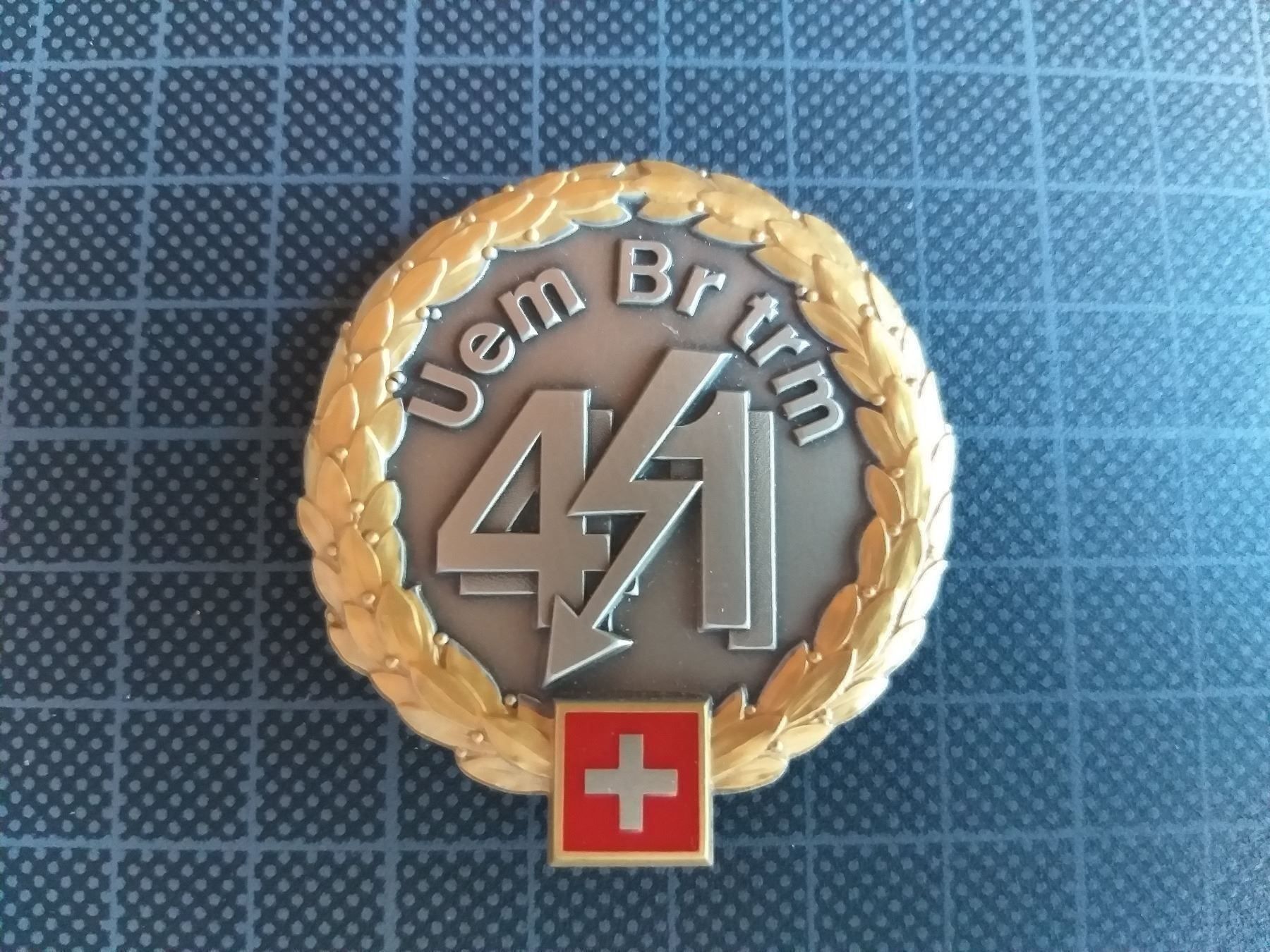 Placchette & Badge: Béretemblem Übermittlungsbrigade 41 Off. – Usato da Bauma venduto da SwissMilitaria
