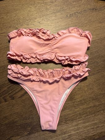 Bikini Rüschen rosa Grösse S neu