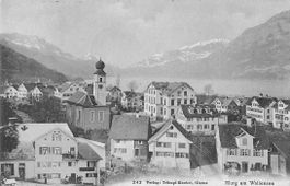 Schöne Ansichtskarte Murg am Wallensee 1911 - schööön