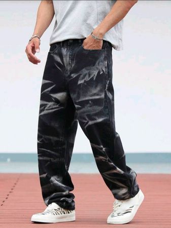 Herren Wide Baggy Jeans - XXL - Acid-Wash 👖​