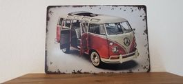 VW Bulli Blechschild Wanddeko Retro Vintage Deko Schild