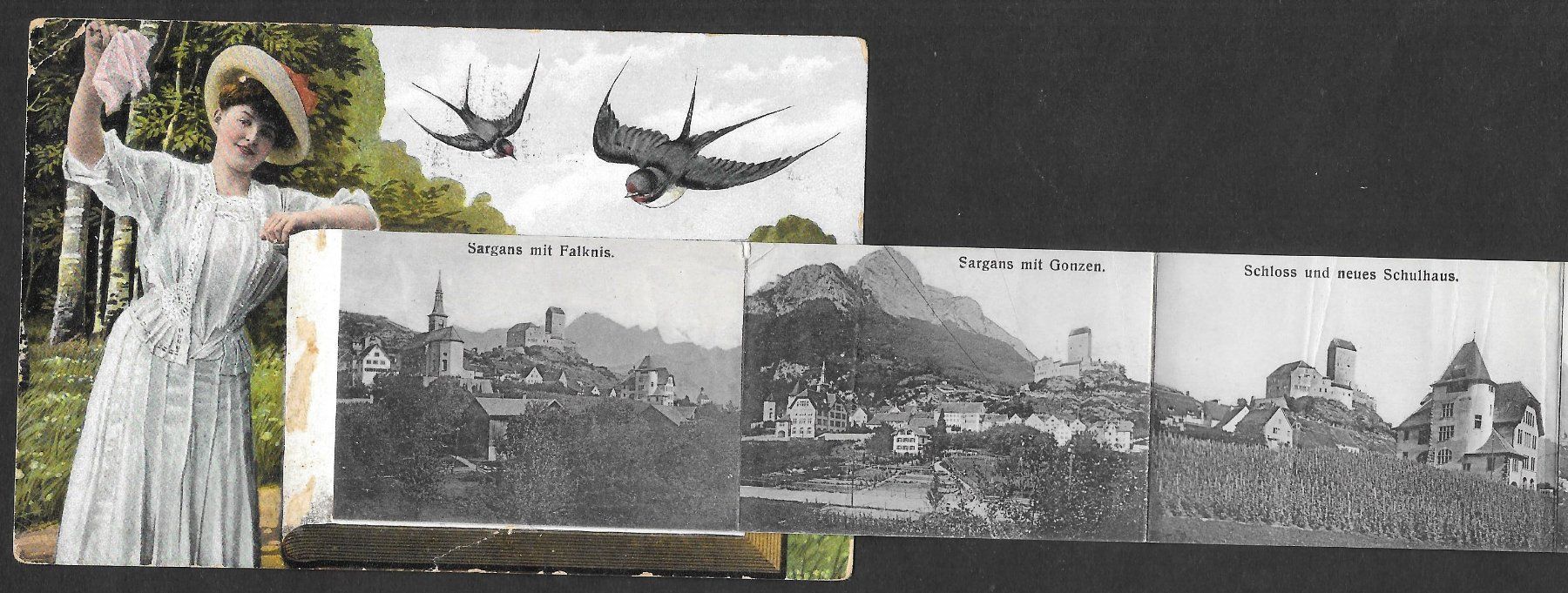 Cartoline postali: Sargans Leporellokarte 8 Bilder – Usato da Olten venduto da clotaldi 1