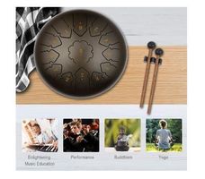 Steel Tongue Drum 12 Inch 13 Tones