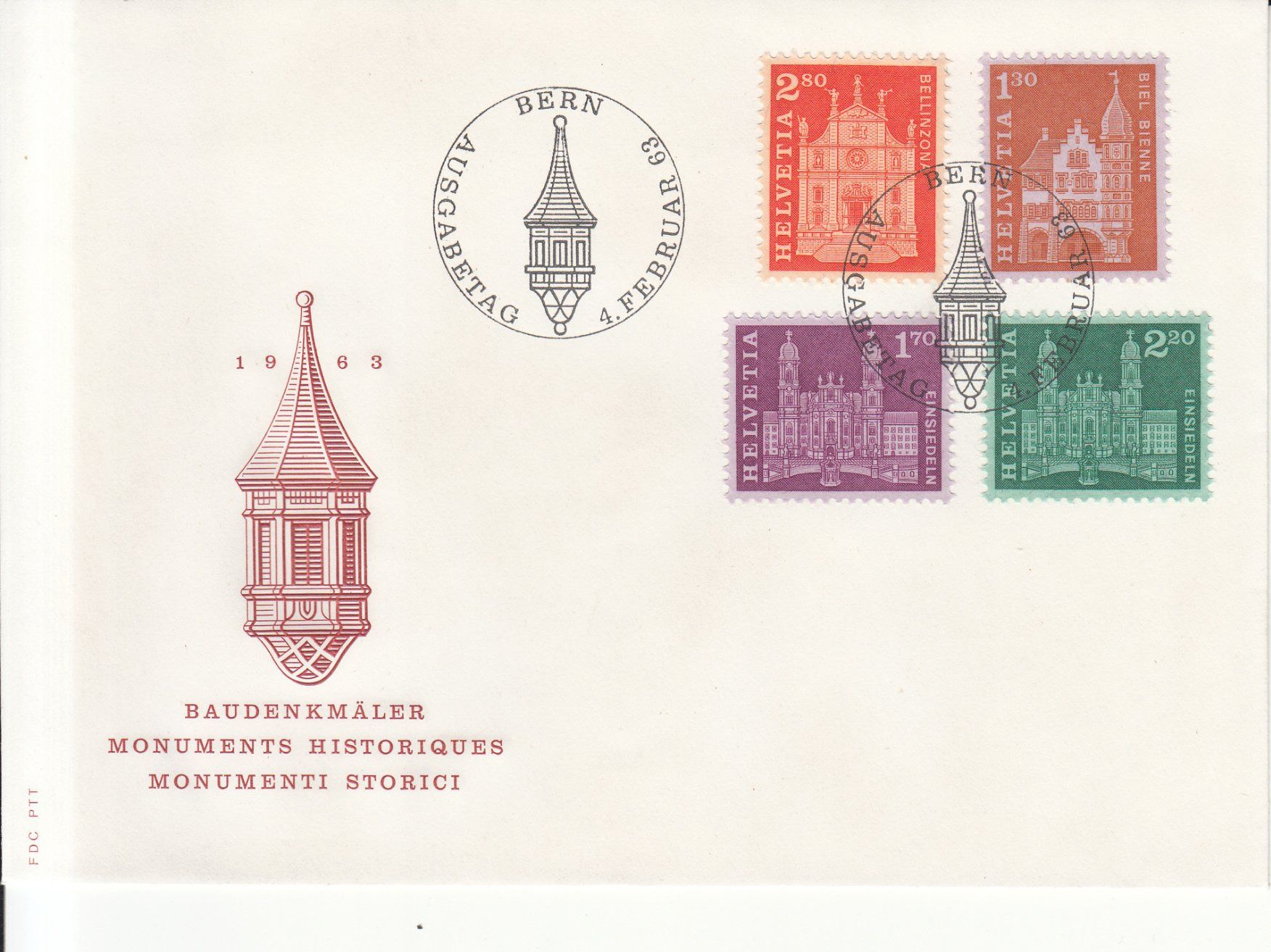 Tutti i francobolli: SBK 391 - 394 FDC – Usato da Bürglen TG venduto da StampGraf