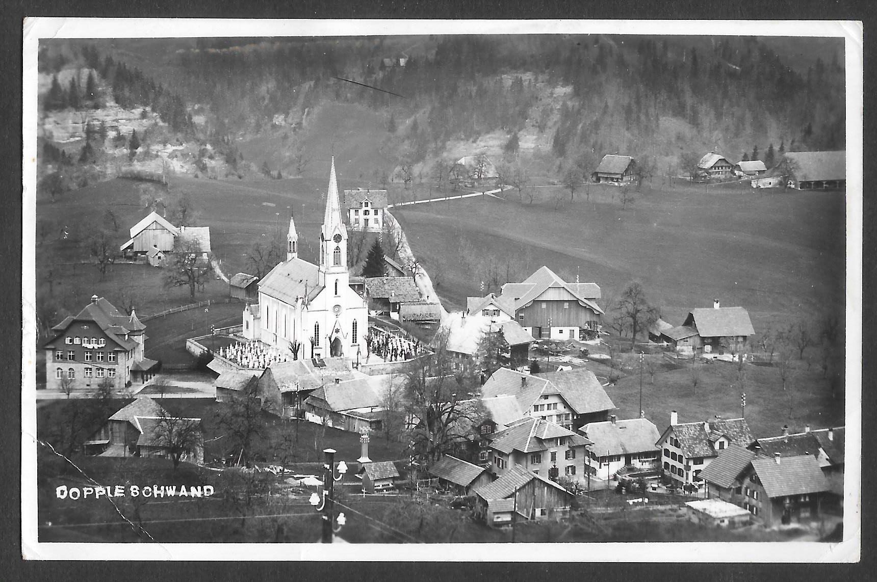 Cartoline postali: Doppleschwand Gesamtansicht Feldpoststempel – Usato da Olten venduto da clotaldi