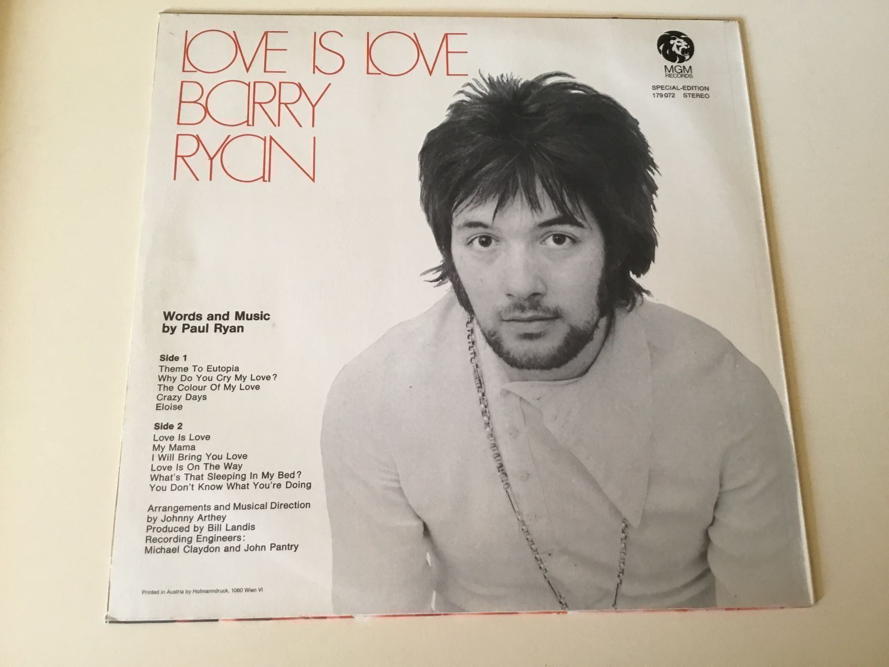 Dischi in vinile: Barry Ryan / Love is love – Usato da Kreuzlingen venduto da Schuggerman 1