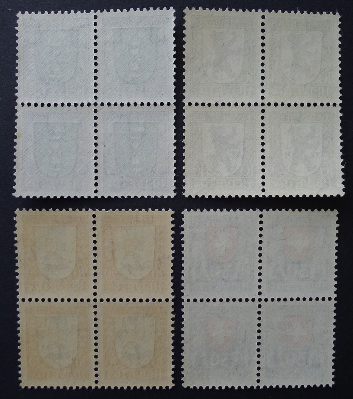 Alle Briefmarken: PJ 1925, Viererblöcke J33-J36 postfrisch ** – Gebraucht aus Ebikon von SilvioFreund 1