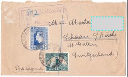 Südafrika R-Brief 1937 n. Schaan St. Gallen... natürlich FL!