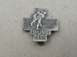 Abzeichen Brosche Brünig OW / BE Schwingfest 1955 Schwingen