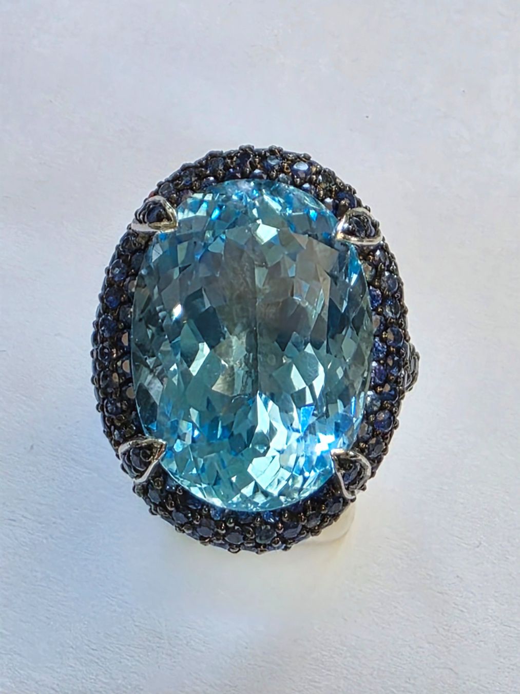 Anelli: Blau Topas Safir Ring Unisex – Nuovo (secondo la descrizione) da Zürich venduto da adriben 6