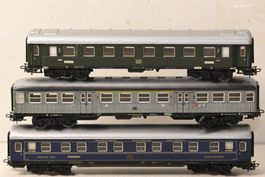 Personenwagen Märklin Blech HO/AC , 3 Stück