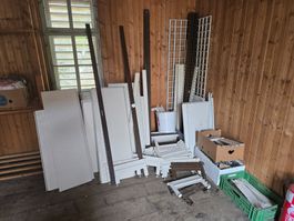 Posten Tego Metallgestell in weiss und braun ab 1.-