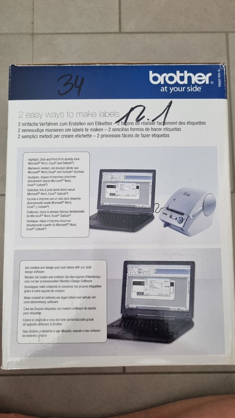 Brother Stampanti: Brother QL-500 Etikettendrucker – Nuovo e nell'imballaggio originale da Utzenstorf venduto da Kiyora 4