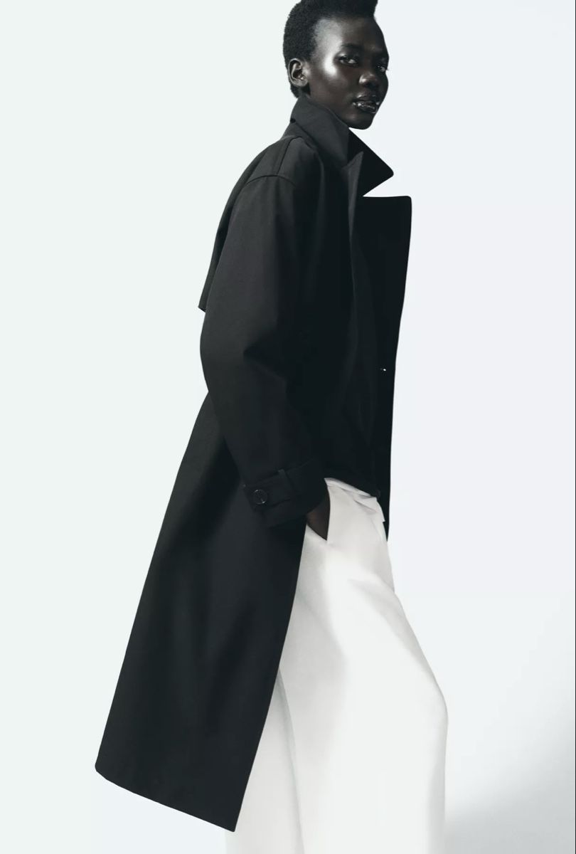 Zara Cappotti: wasserabweisender Trenchcoat schwarz – Nuovo e nell'imballaggio originale da Veyras venduto da ValClasse 2