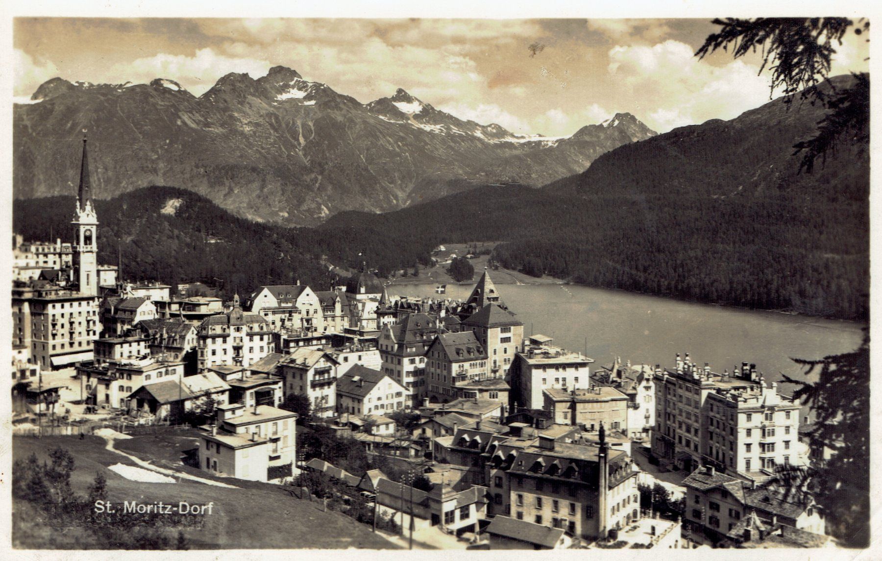 Ansichtskarten: St. Moritz-Dorf GR,  um 1935 – Gebraucht aus Otelfingen von Schmitte9