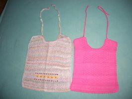 Gestrickte Babylätzchen 2er Set Handarbeit neu