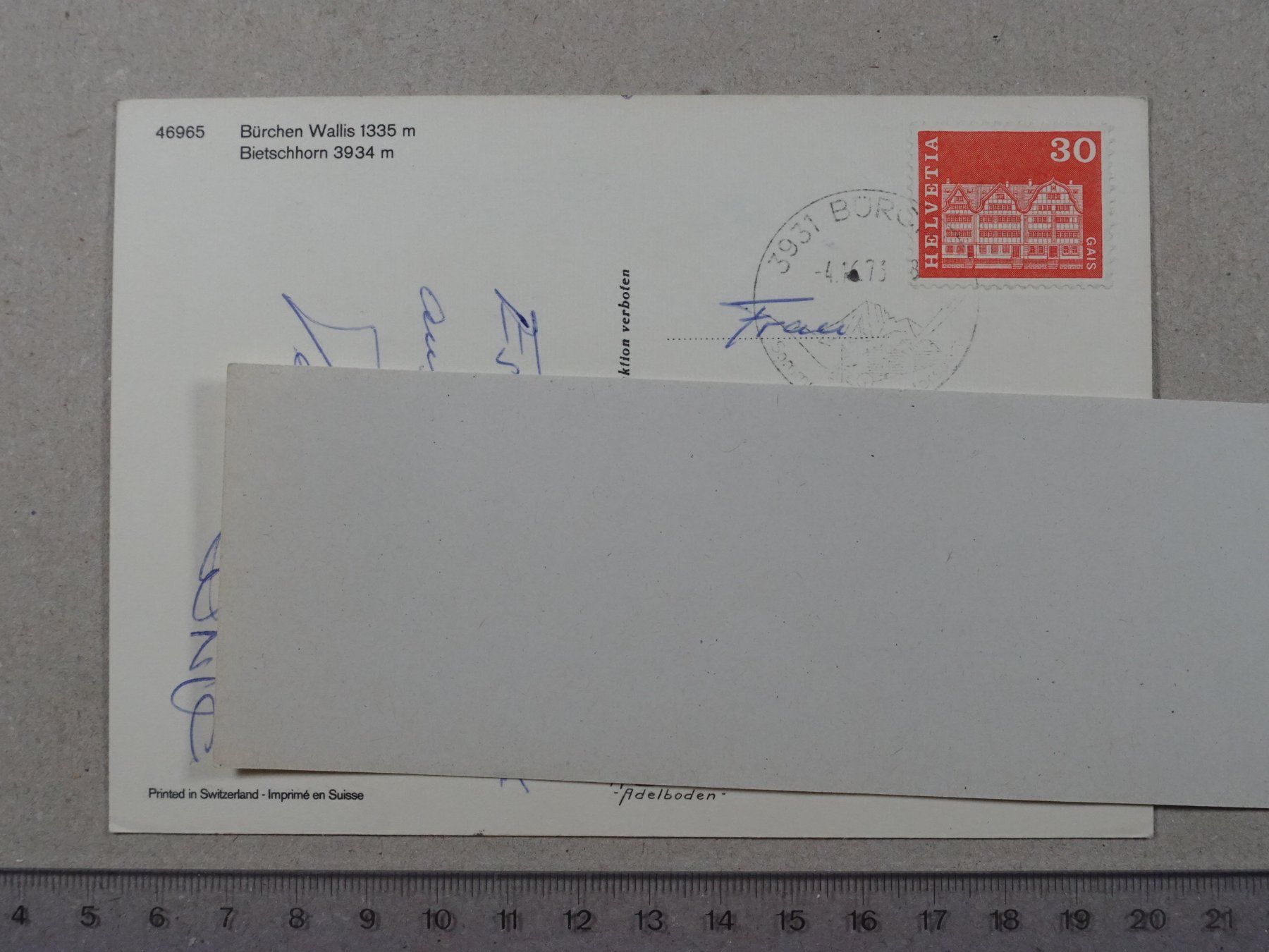 Cartes postales: Bürchen, 1973 – D'occasion à Lenzburg par fh1 1