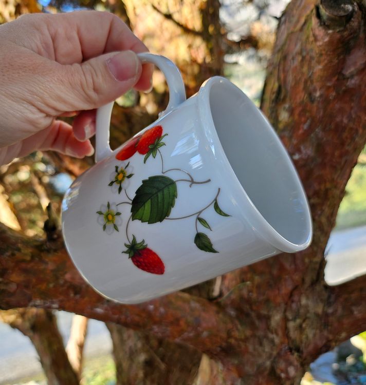 Teetasse / Tasse Frühling Erdbeeren Ranke | Kaufen auf Ricardo
