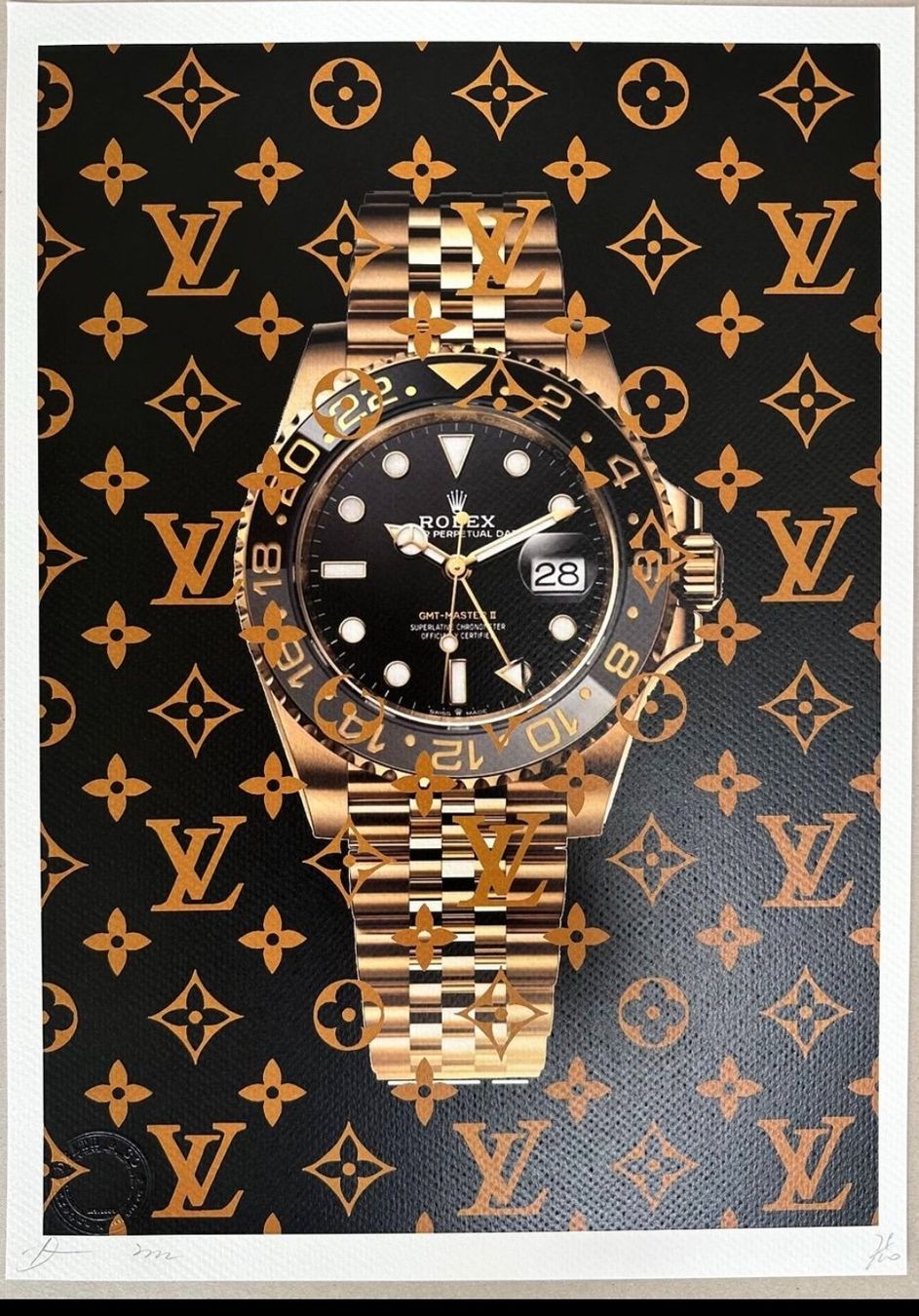 Poster & Bilder: Death: Vuitton Rolex GMT Master, signiert 79/100 – Neu und originalverpackt aus Gümligen von icvo_watches