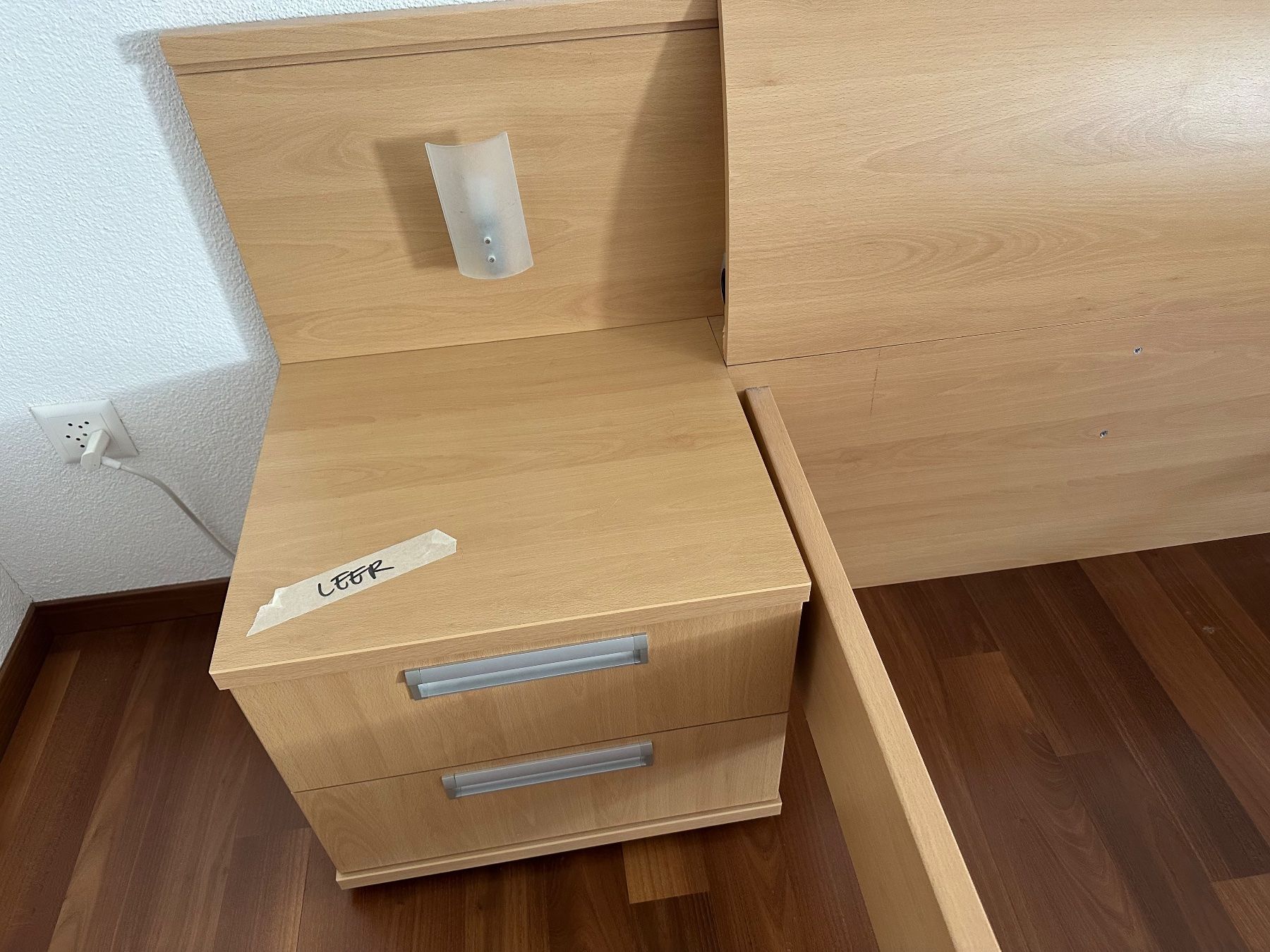 Pfister Letti: Bettgestell mit Komode in Buchen-Optik – Usato da Turgi venduto da Lordice 2