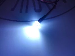 Flachkopf-LED 3mm verkabelt 12V DC, cool