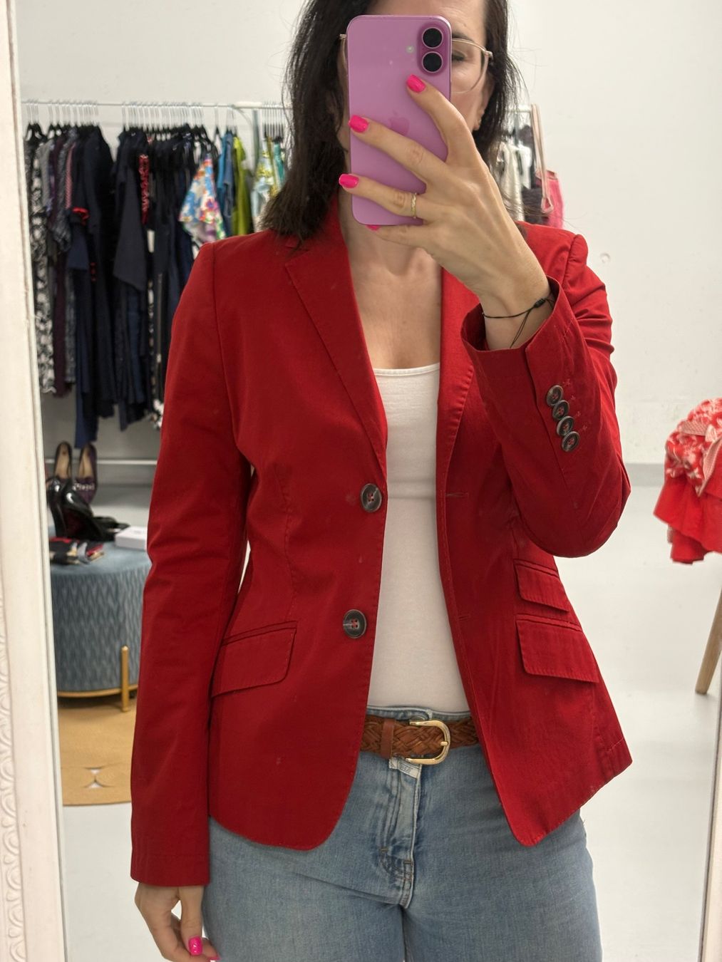 Windsor Giacche: Windsor taillierter Blazer Gr. 38/40 dunkelrot – Nuovo (secondo la descrizione) da Regensdorf venduto da secondchancefashion 1