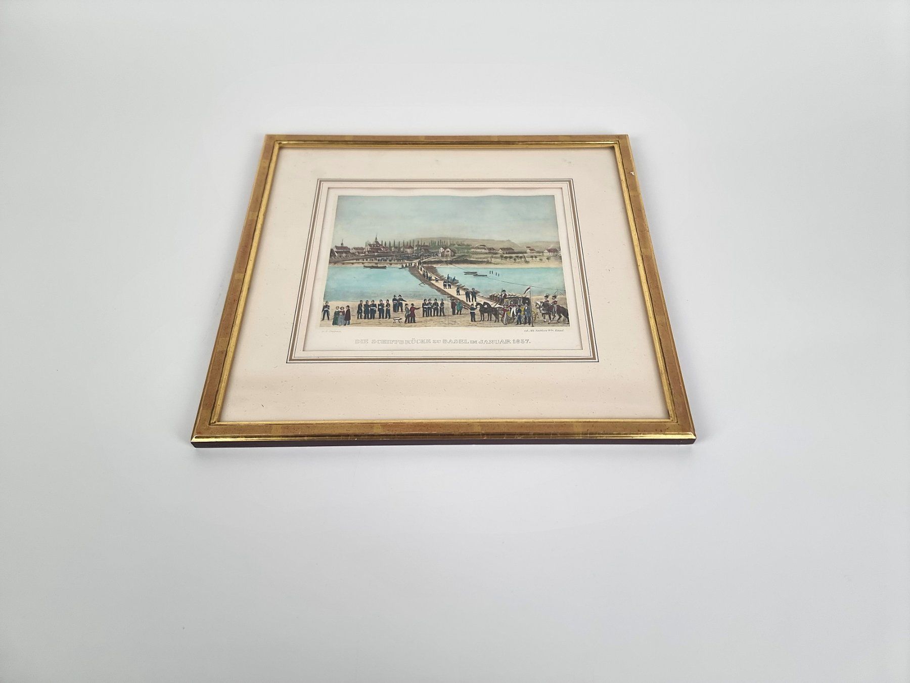 Foto & Immagini: Die Schiffsbrücke zu Basel 1857 Bild – Usato da Urtenen-Schönbühl venduto da Restwert_Schoenbuehl 2