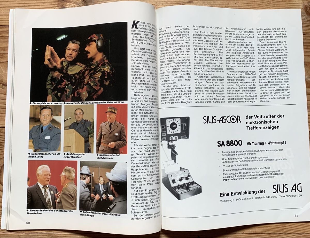 Libri: Erinnerungsheft Eidg Schützenfest Chur 1985 – Usato da Goldingen venduto da Bergler012 5