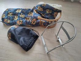 Schlitten-Sitzchen mit Wärmesack für Kinder