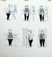 Hans Moser (1922-2012) Cartoonist, Illustrator - Zeichnung