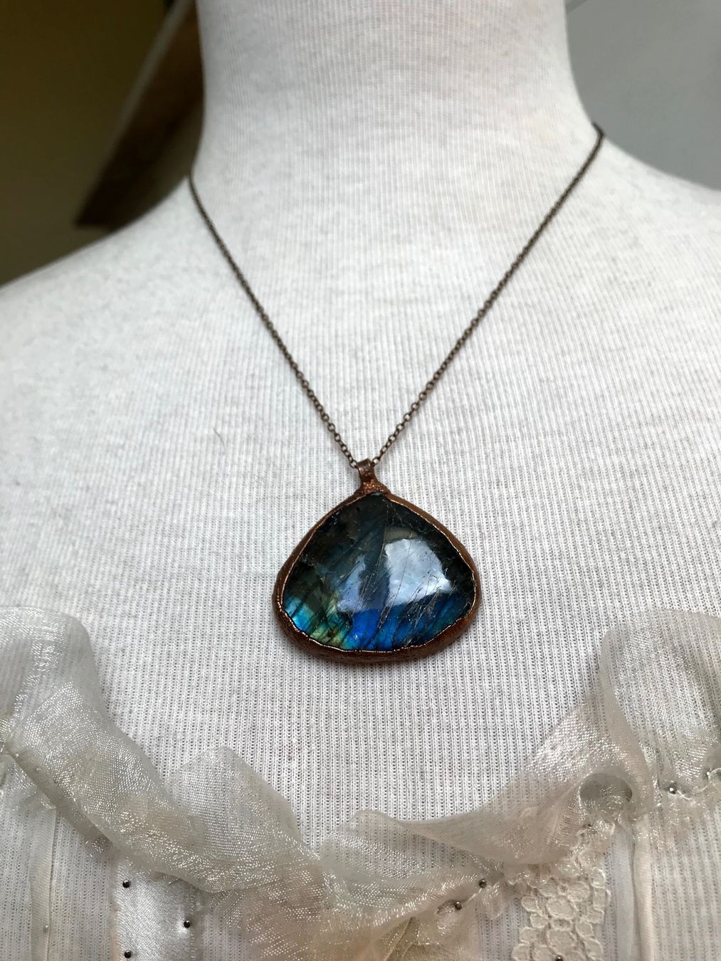 Sonstiger Schmuck: Anello + collana rame e labradorite – Gebraucht aus Breganzona von mas_tv72 2