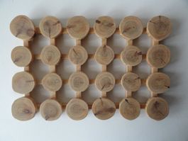 Untersetzer Holz - Handarbeit Tanne massiv Unikat!