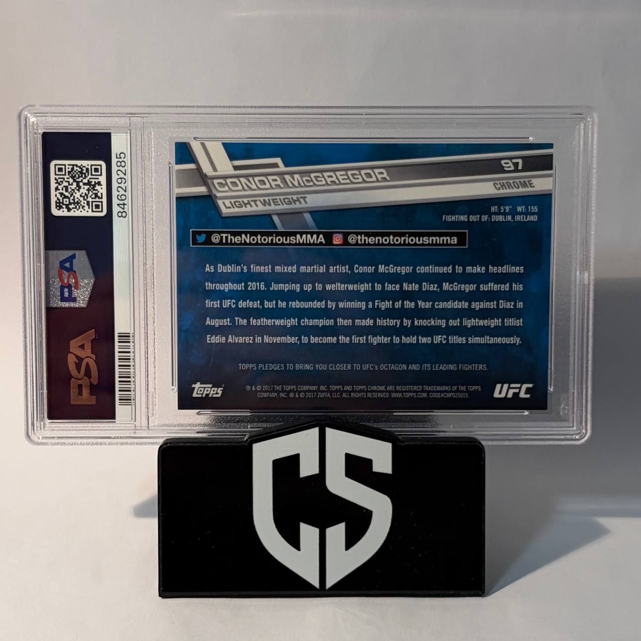 Topps Cartes à collectionner: 2017 Topps UFC Chrome Conor Mcgregor Diamond Refractor PSA 9 – D'occasion à Oftringen par collectsupply 1