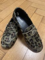 Loafers Parrotto Leo-Muster Leder Grösse 38 neu