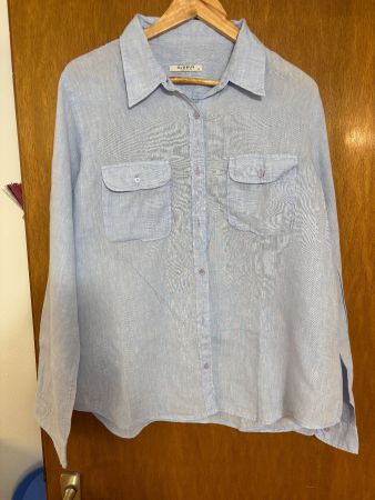 Camicia Globus Lino Azzurro Donna, come nuova! Estiva.