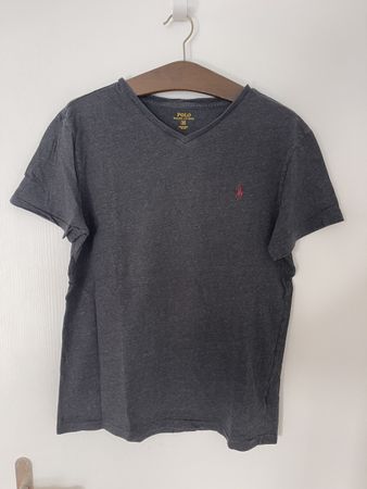 Polo Ralph Lauren T-Shirt, Grösse M, Grafit Grau, Basic, y2k