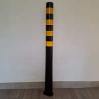 Absperrpfosten Kunststoff - schwarz / gelb