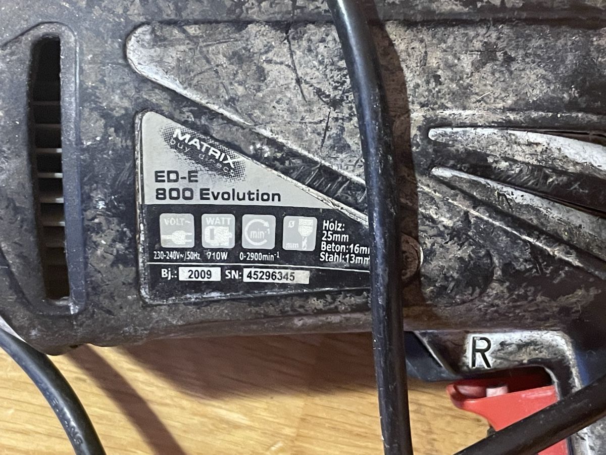 Trapani: Schlagbohrmaschine Matrix ED-E 800 Evolution 710W – Usato da Wädenswil venduto da dai_2bcv 1