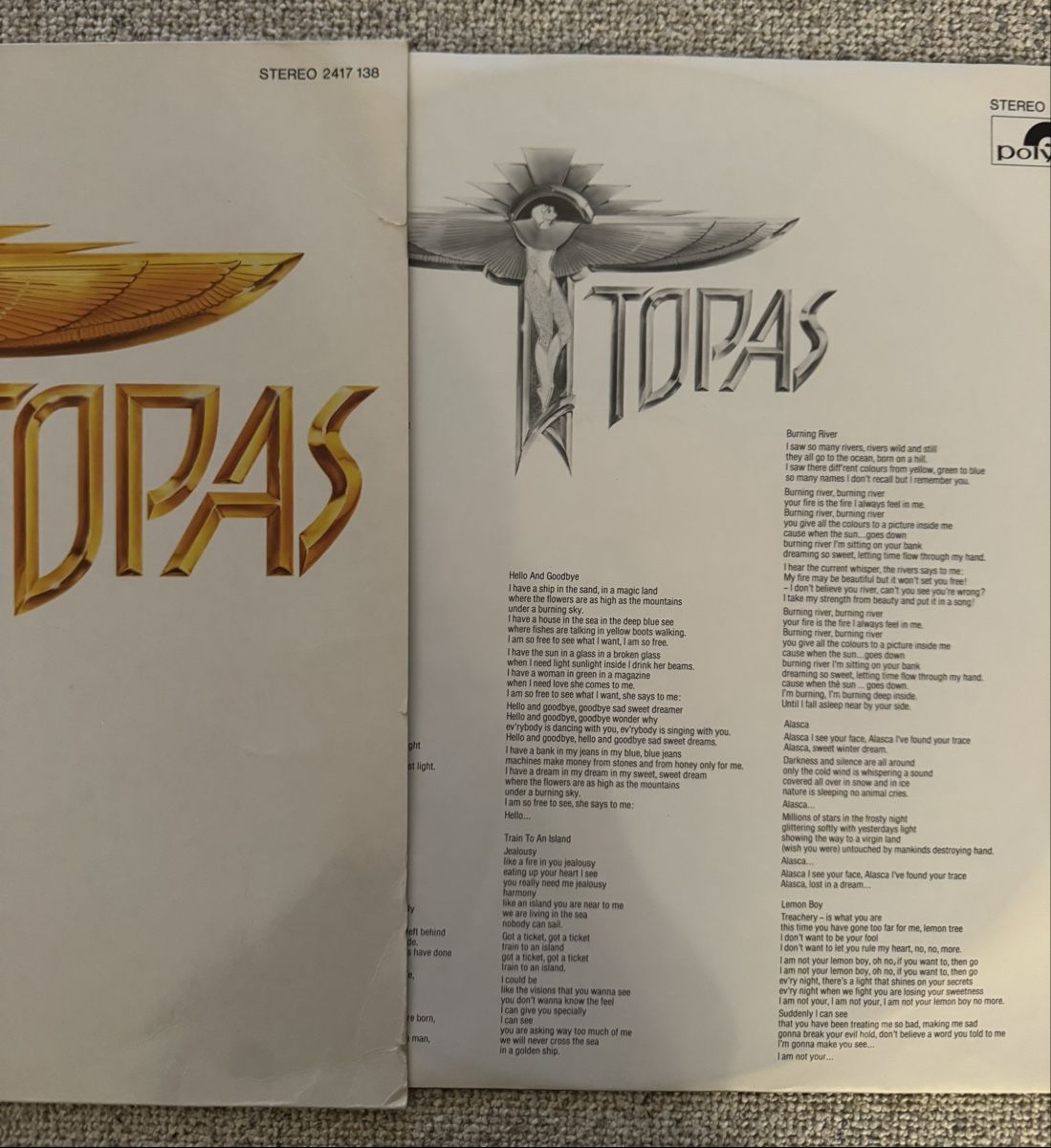Dischi in vinile: Topas  - Topas - LP - 80s – Usato da Rorbas venduto da BlackstarRecords 2