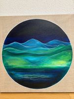 50 x 50/ B.Gautschi/ Handgemaltes Öl Landschaftsgemälde
