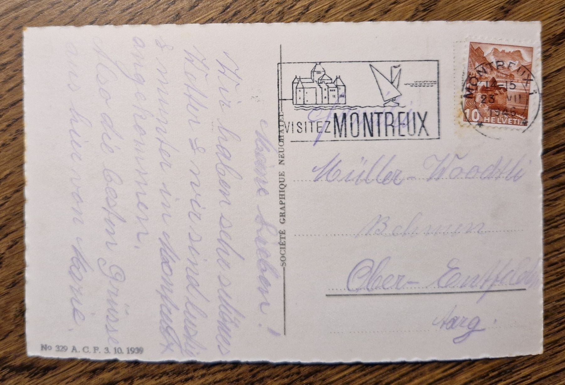 Cartes postales: Montreux 1946 – D'occasion à Ebikon par Donar50 1